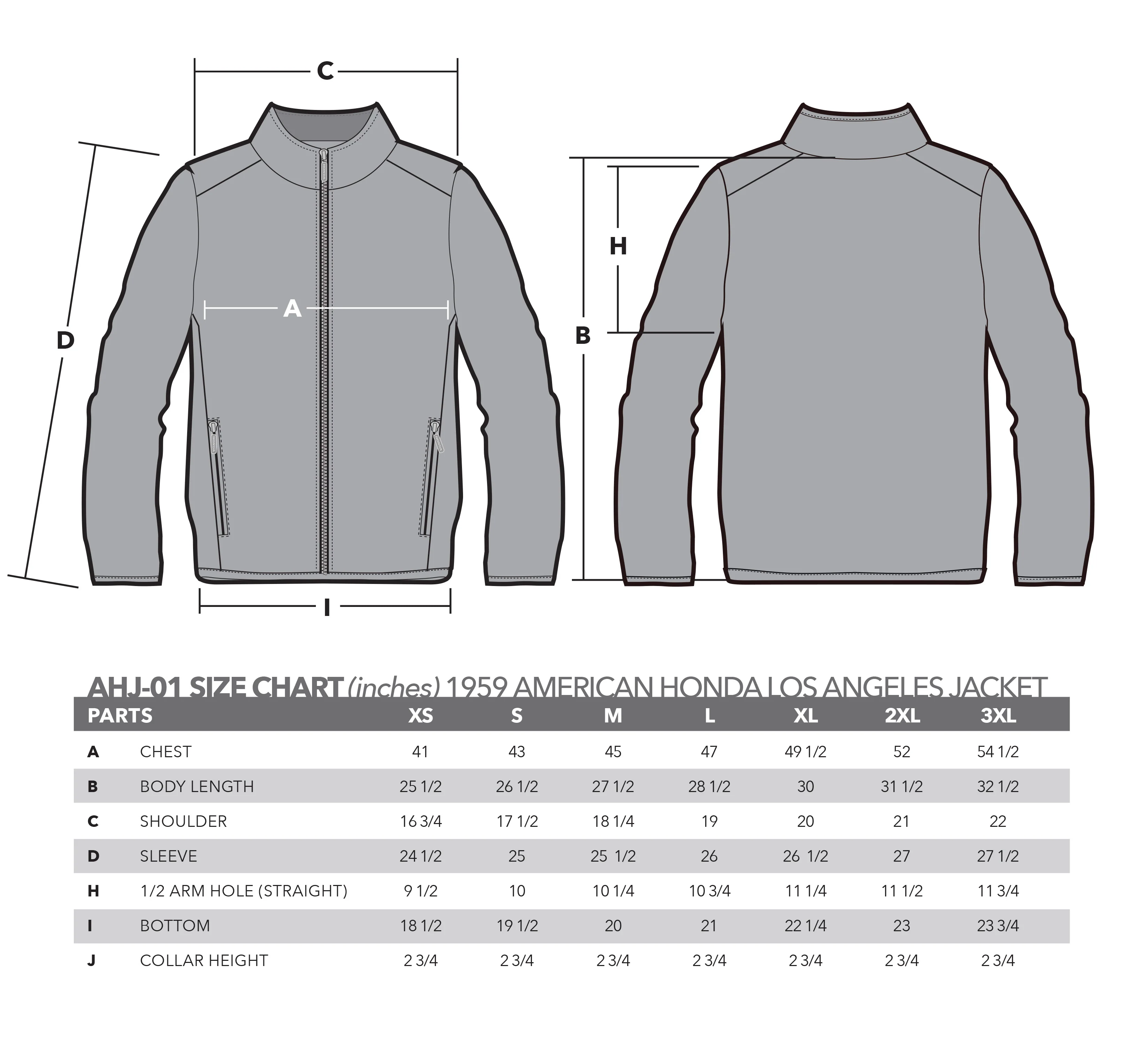 1959 American Honda Los Angeles Jacket (Gray) - Image 3