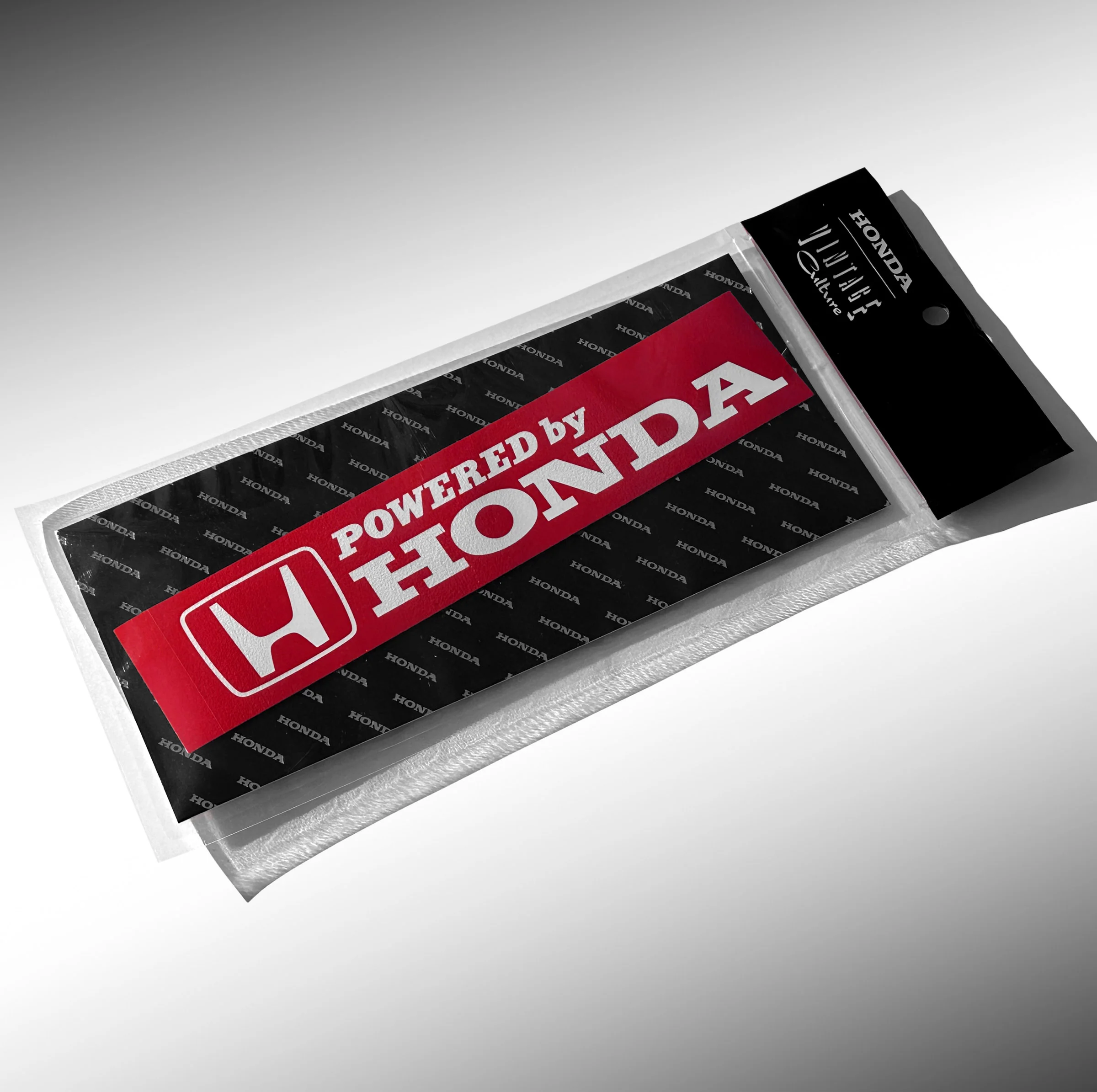 1980's Powered by Honda Logo Sticker (red) - Image 4