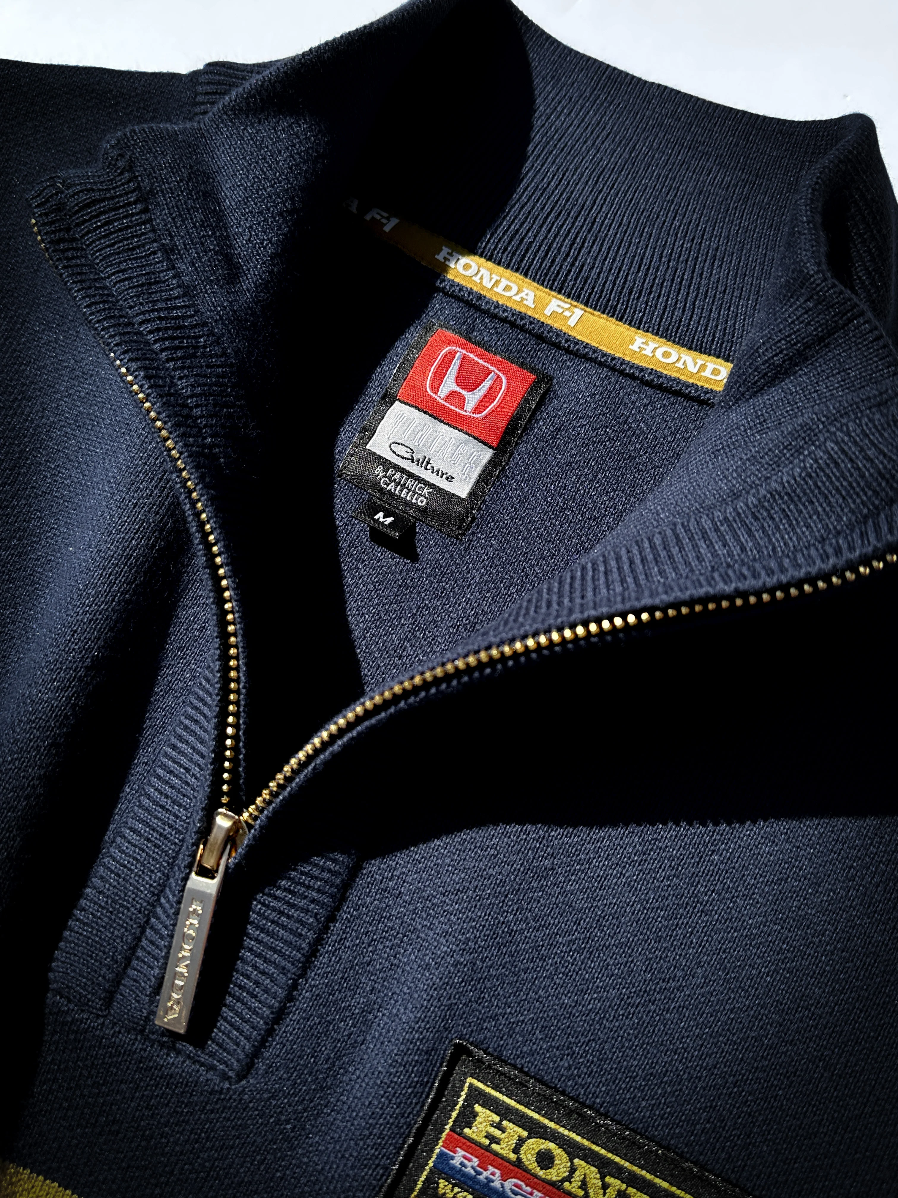 1986 Honda F1 Team 1/4-Zip Sweater (Blue) - Image 9