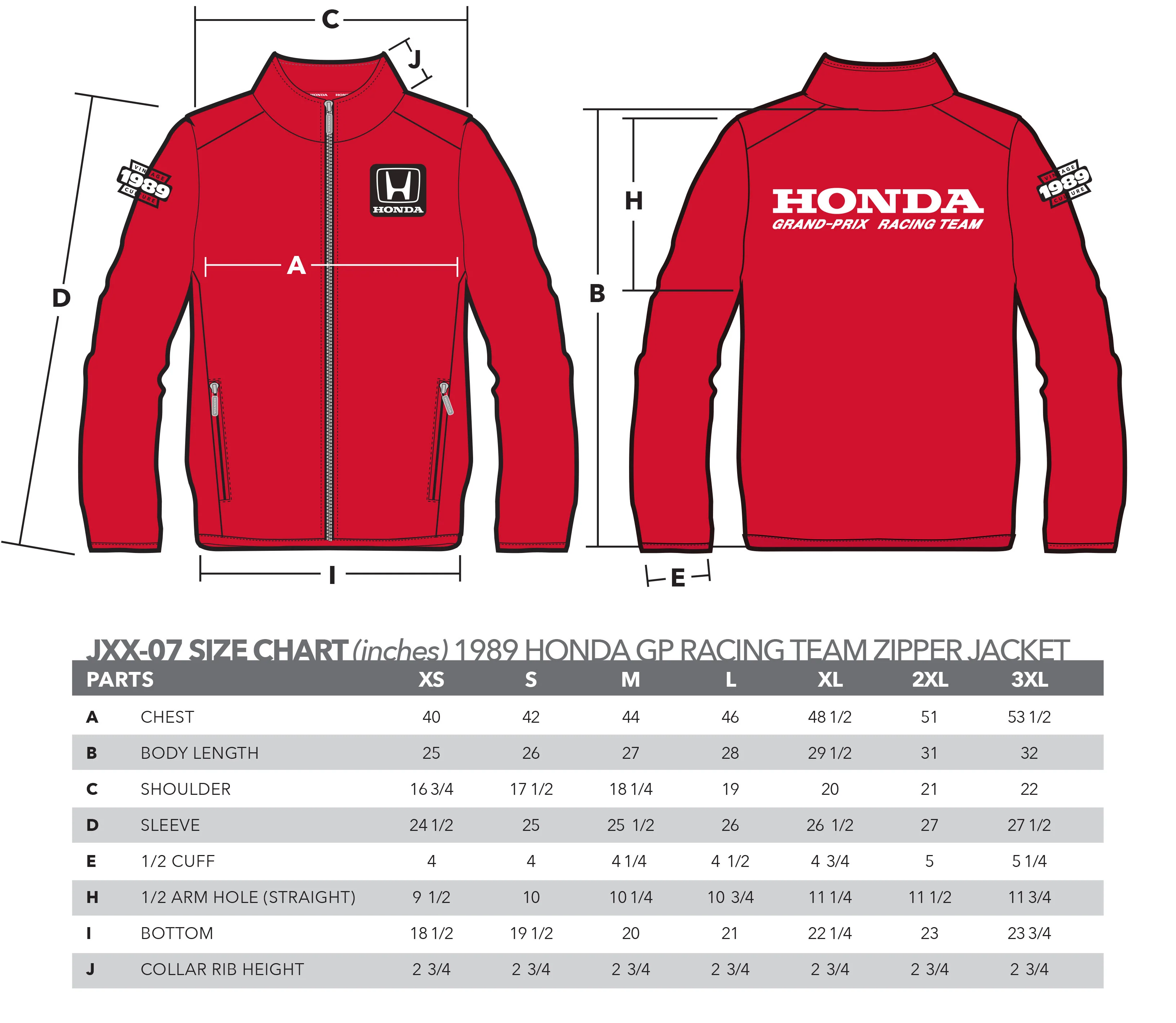 1989 Honda Grand Prix Racing Team Zipper Jacket - Image 3