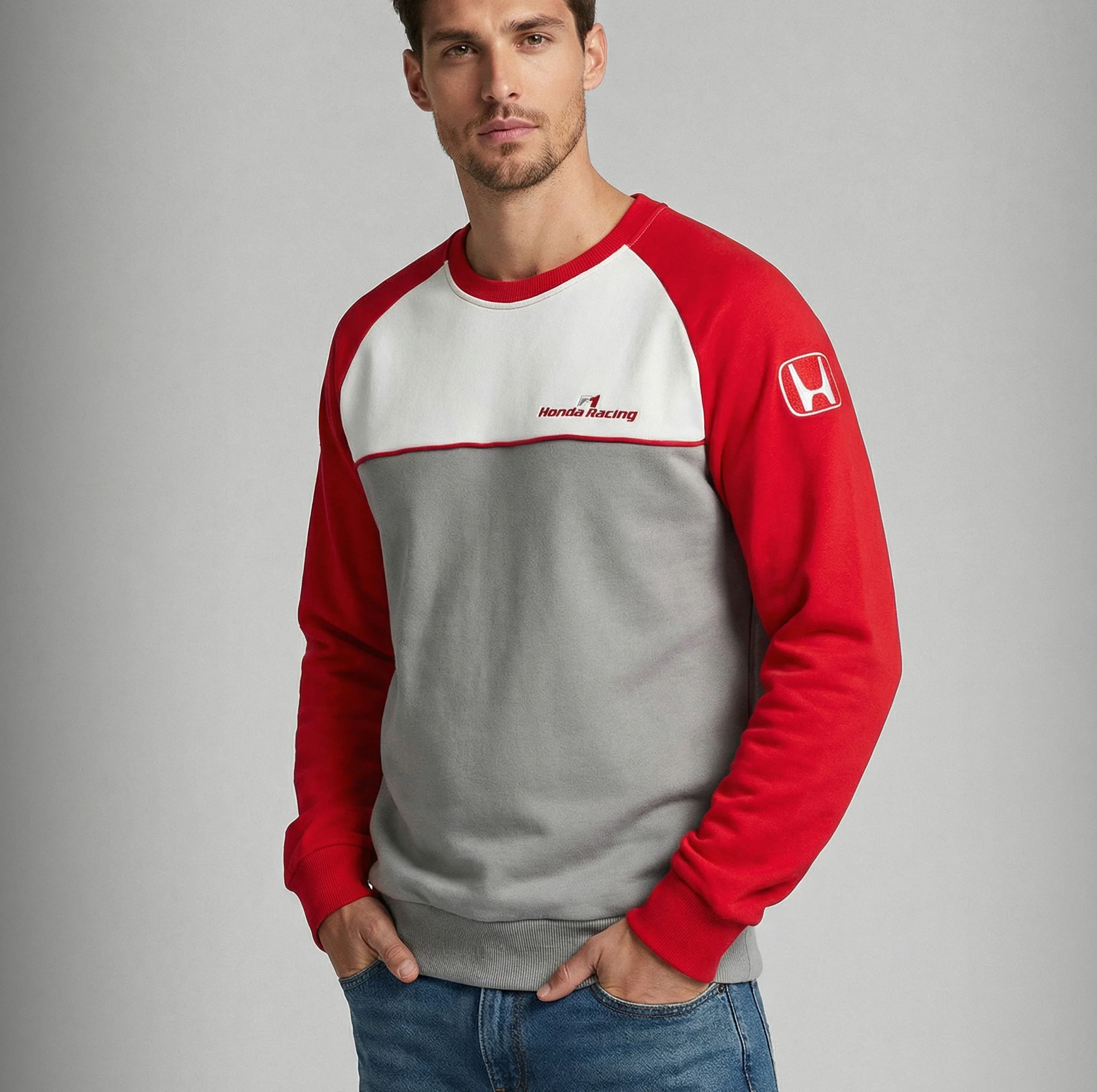 2002 Honda F1 Team Crewneck Sweatshirt - Image 9