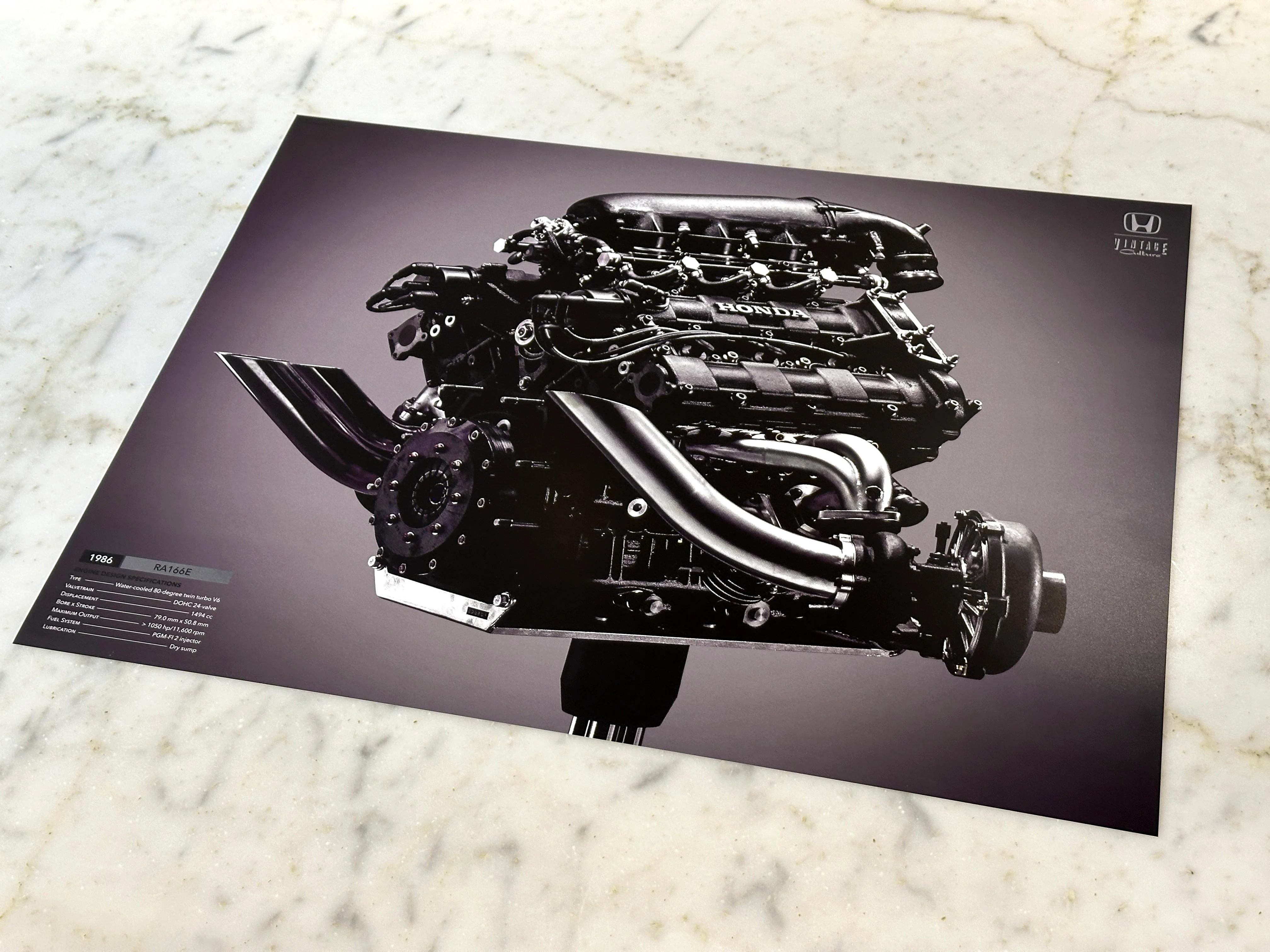 RA166E - Honda V6 Turbo F1 Engine Poster - Image 6